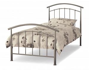 3ft Standard Single Silver Metal Bed Frame